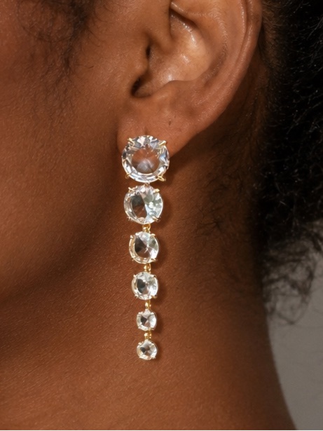 Anthropologie Crystal Drop Earrings - Women Evening Wedding Jewelry